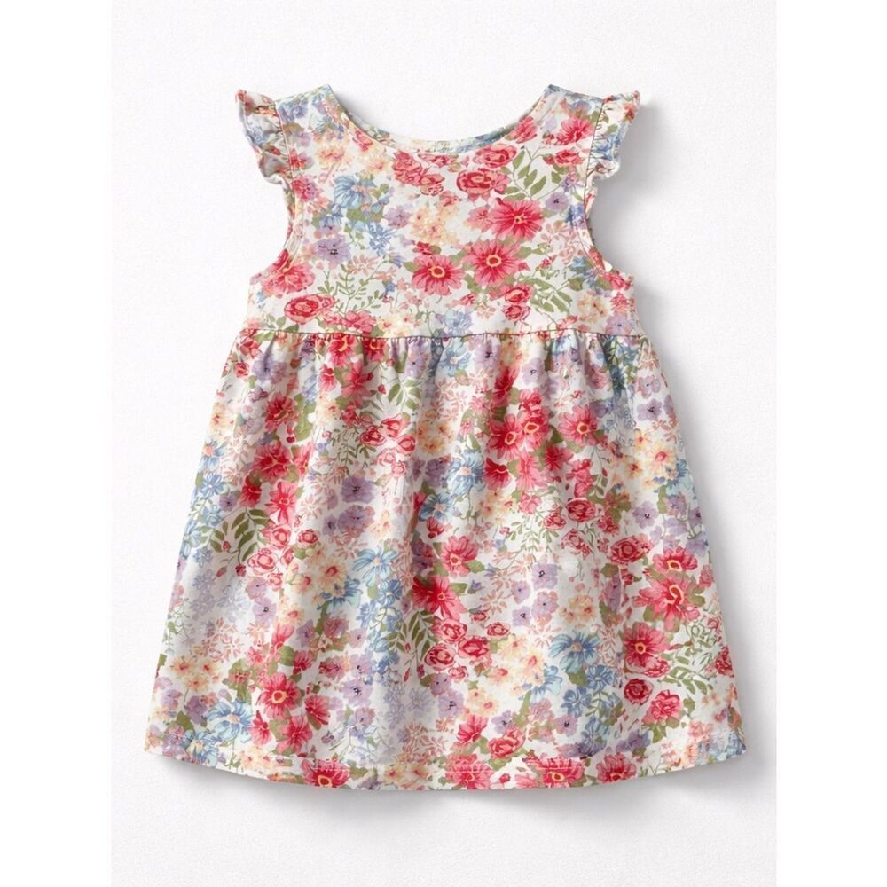 H&M floral knit dress with flutter sleeves size 6 months